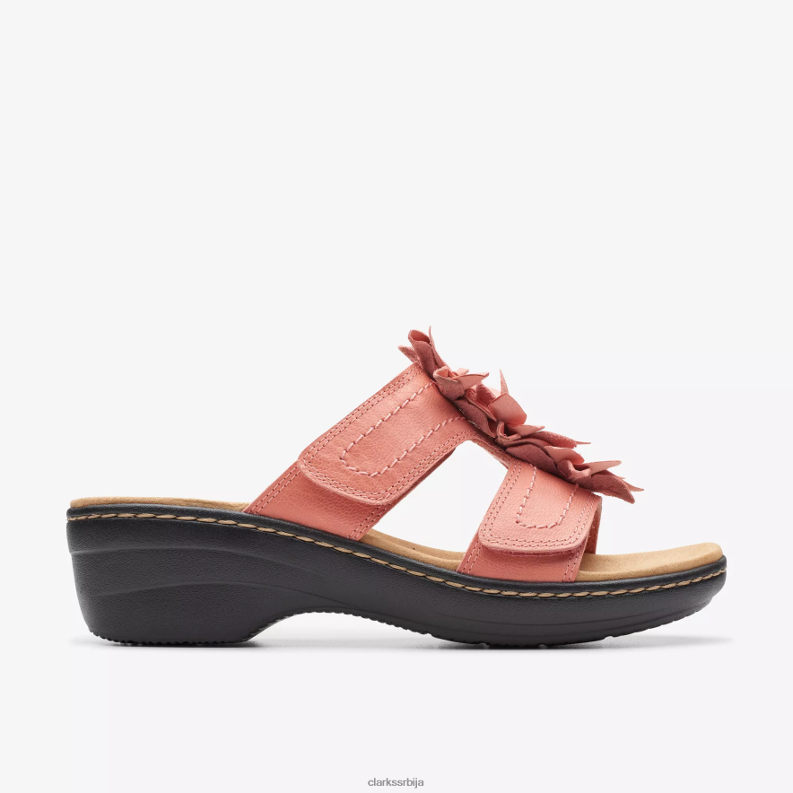 Clarks мерлиах раелин H8200627 корална кожа