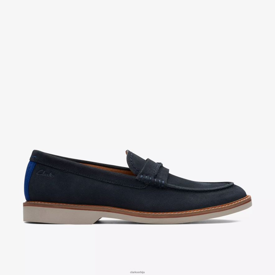 Clarks аттицус слип H82006726 морнарски антилоп