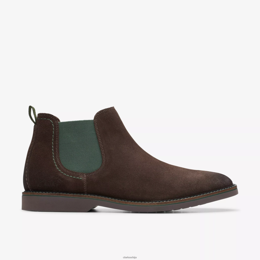 Clarks аттицус лт топ H82006765 тамно браон антилоп